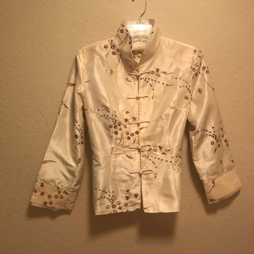 Traditional Taffeta Embroidered Chinese Jacket